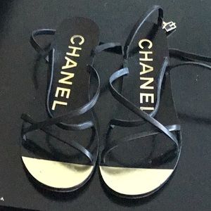 Chanel wedge sandals